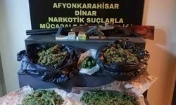 Afyonkarahisar'da bağ evinde uyuşturucu ile yakalandı