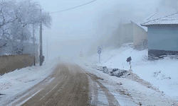 Soğuk hava ile birlikte kar yağışı Eskişehir kırsalında etkili oluyor