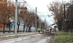 Eskişehir'de çalışma nedeniyle cadde trafiğe kapatıldı