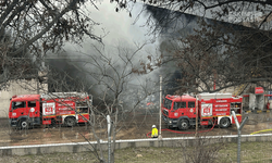 Eskişehir'de çimento fabrikası deposunda korkutan yangın