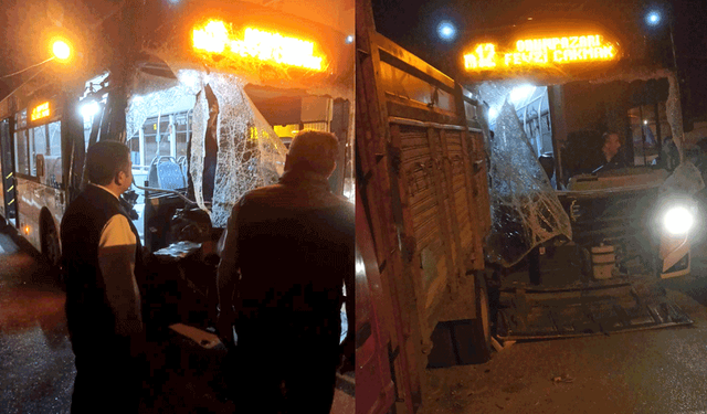 Eskişehir’de otobüsle kamyon çarpıştı: Metrelerce sürüklendi