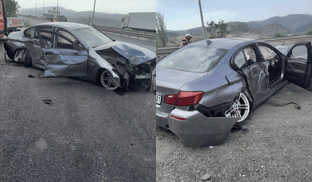 Eskişehir-Bilecik yolunda feci kaza! Bir aile ölümden döndü