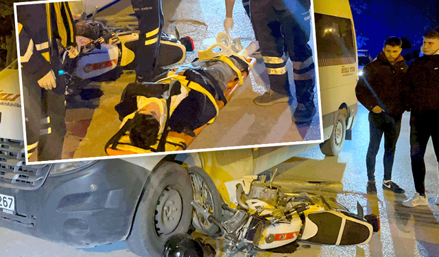 Eskişehir’de motosikletli gençler ölümden döndü