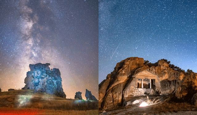 Eskişehir'de görsel şölen: Perseid meteor yağmuru fotoğraflandı