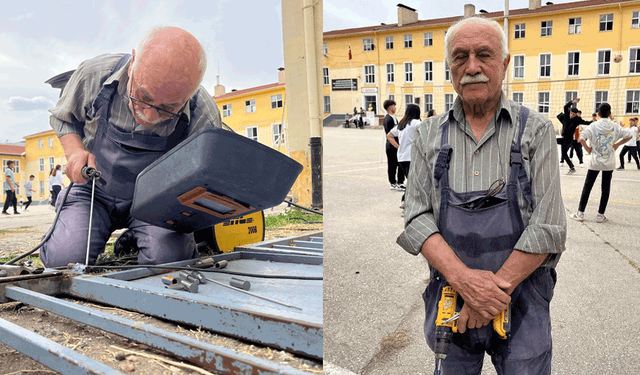 Eskişehir'de okulun gönüllüsü oldu! Fedakar dede: Şimdi 800 torunum var