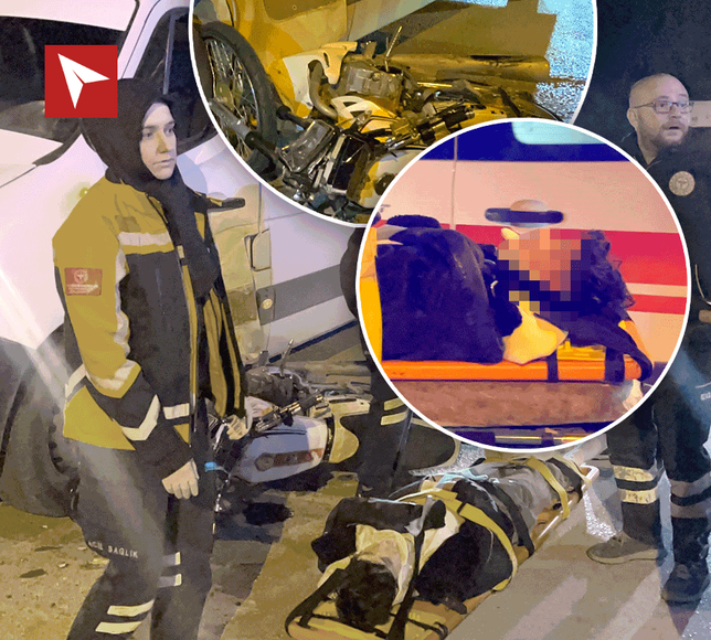 Eskişehir’de motosikletli gençler ölümden döndü