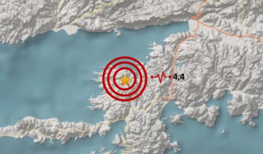 Marmaris’te 4,4 büyüklüğünde deprem